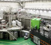 The KSTAR superconducting tokamak in Daejeon, South Korea before installation of the two shattered pellet injectors.