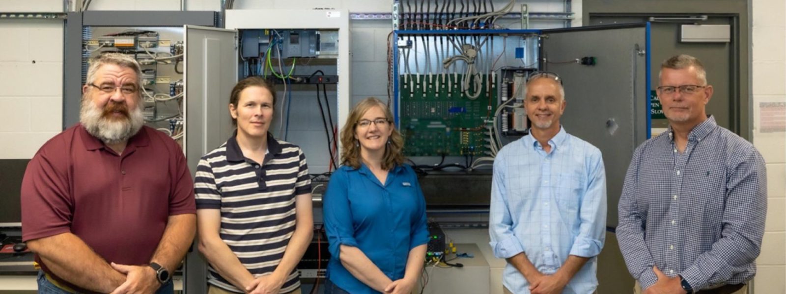 The team involved in the development of radiation hardened electronics for US ITER includes (left to right): Frank Ivester, Shane Frank, Claudell Harvey, Nance Ericson and Kurt Vetter.
